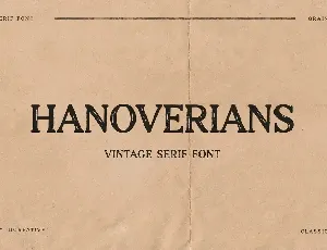 Hanoverians font