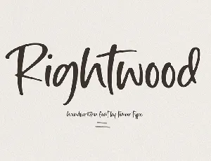 Rightwood font