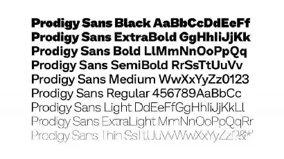 Prodigy Sans Family font