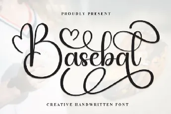 Basebal Script font