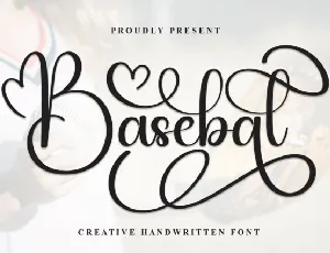 Basebal Script font