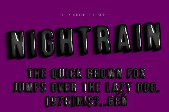 NIGHTRAIN PERSONAL USE font