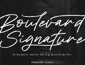 Boulevard Signature font