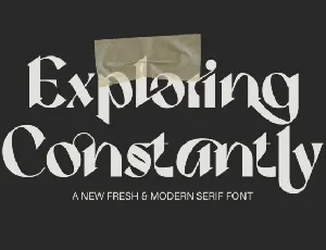 Exploring Constantly font