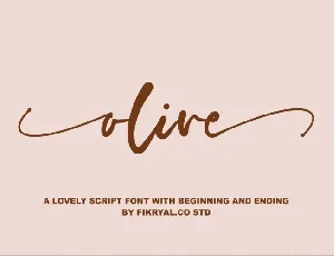 Olive Script font