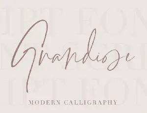 Grandiose Signature font