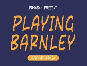 Playing Barnley font