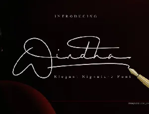 Windha Signature font