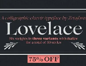 Lovelace Family font