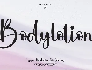 Bodylotion font