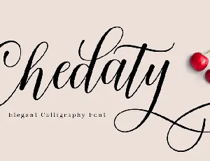 Chedaty Calligraphy font