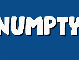 Numpty font