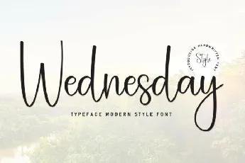 Wednesday Script font