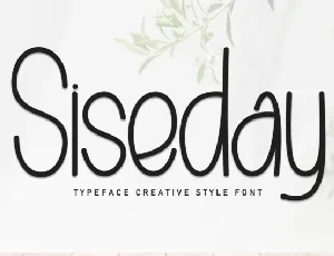 Siseday Display font