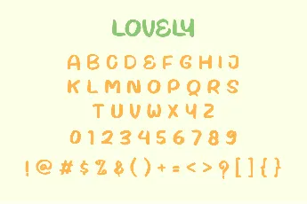 SweetLovelyRainbowOne font