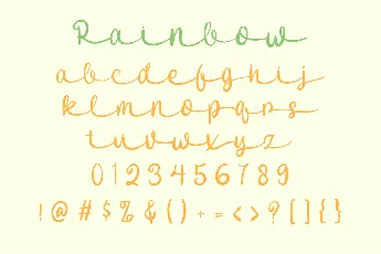 SweetLovelyRainbowOne font