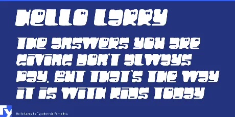 Hello Larry font