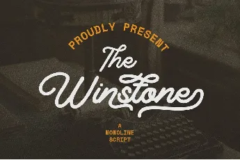 Winstone Monoline font