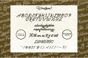 Winstone Monoline font