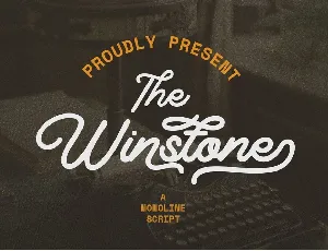 Winstone Monoline font