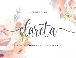 Clareta Modern Calligraphy font