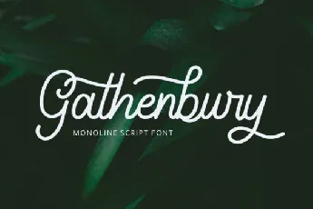 Gathenbury Script font