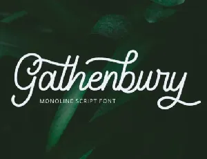 Gathenbury Script font