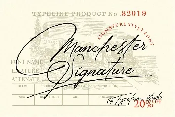 Manchester Signature font