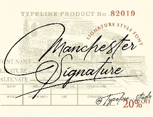 Manchester Signature font