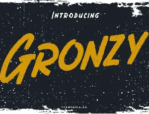 Gronzy font