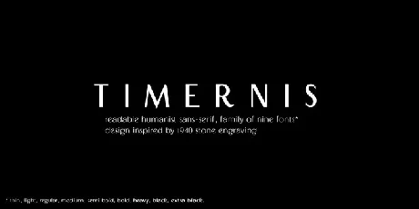 Timernis Family font