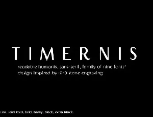 Timernis Family font