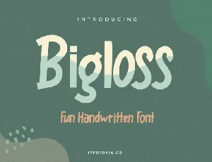 Bigloss Display font