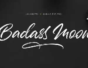 Badass Moon Brush font