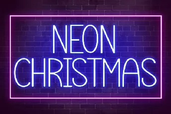 Neon Christmas Display font