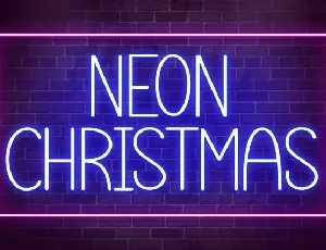 Neon Christmas Display font