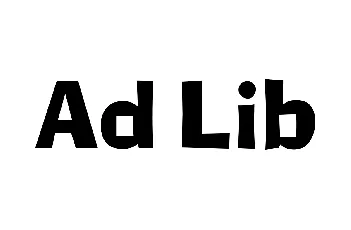 Ad Lib font