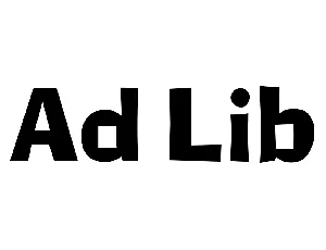 Ad Lib font