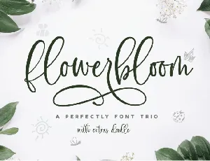 Flowerbloom Trio font