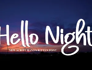 Hello Night font