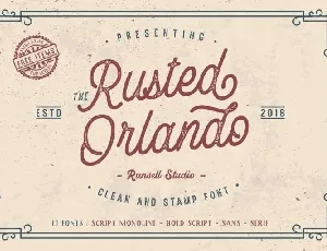 Rusted Orlando font