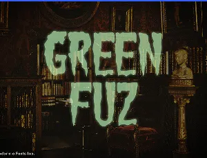 Green Fuz font