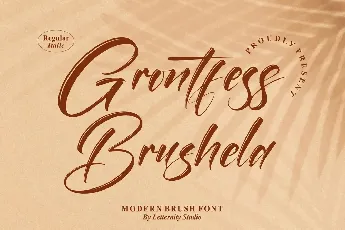 Grontfess Brushela font