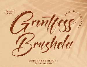 Grontfess Brushela font