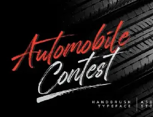Automobile Contest Brush font