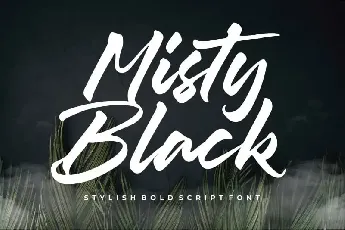 Misty Black Stylish Bold Script font