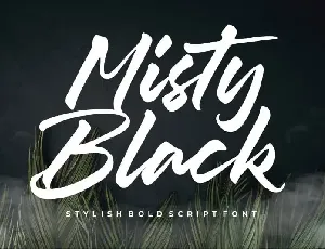 Misty Black Stylish Bold Script font