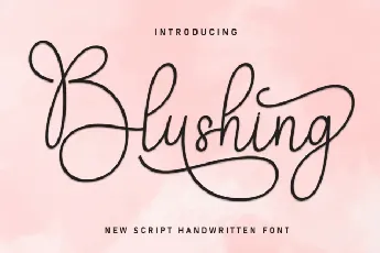 Blushing Script font