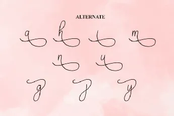 Blushing Script font