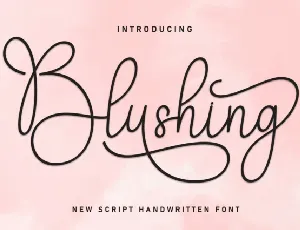 Blushing Script font